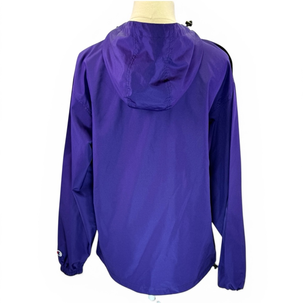 Champion LSU Windbreaker Men's Purple Hooded Half Zip Jacket Size S - Picture 4 of 7